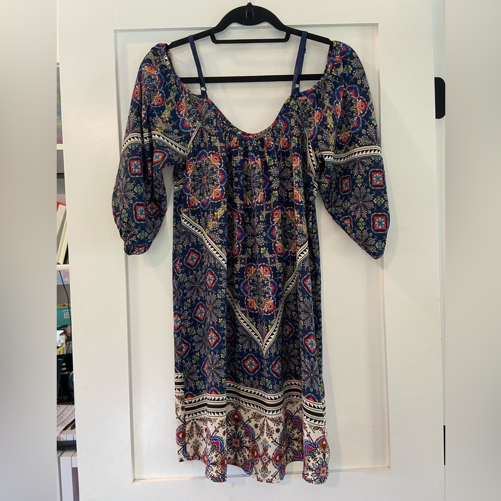 Boho Dress with Puff Sleeves